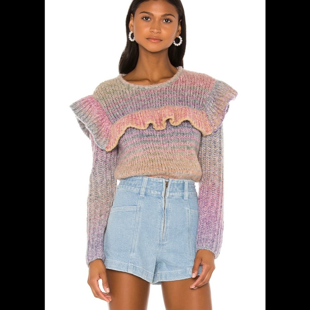 💗 NWT LOVESHACKFANCY 💗 Yumi Pullover in Rainbow 🌈 🦄